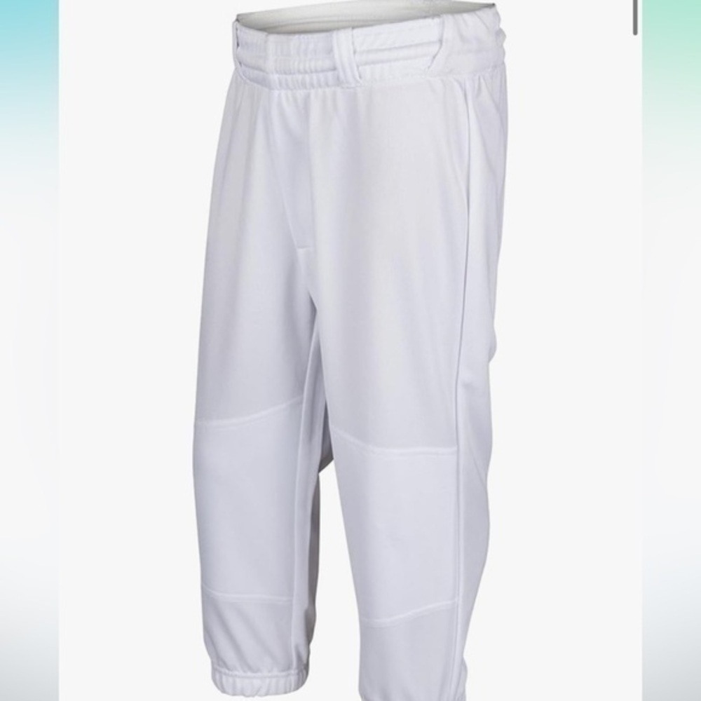 Kids White Rawlings baseball Bottoms